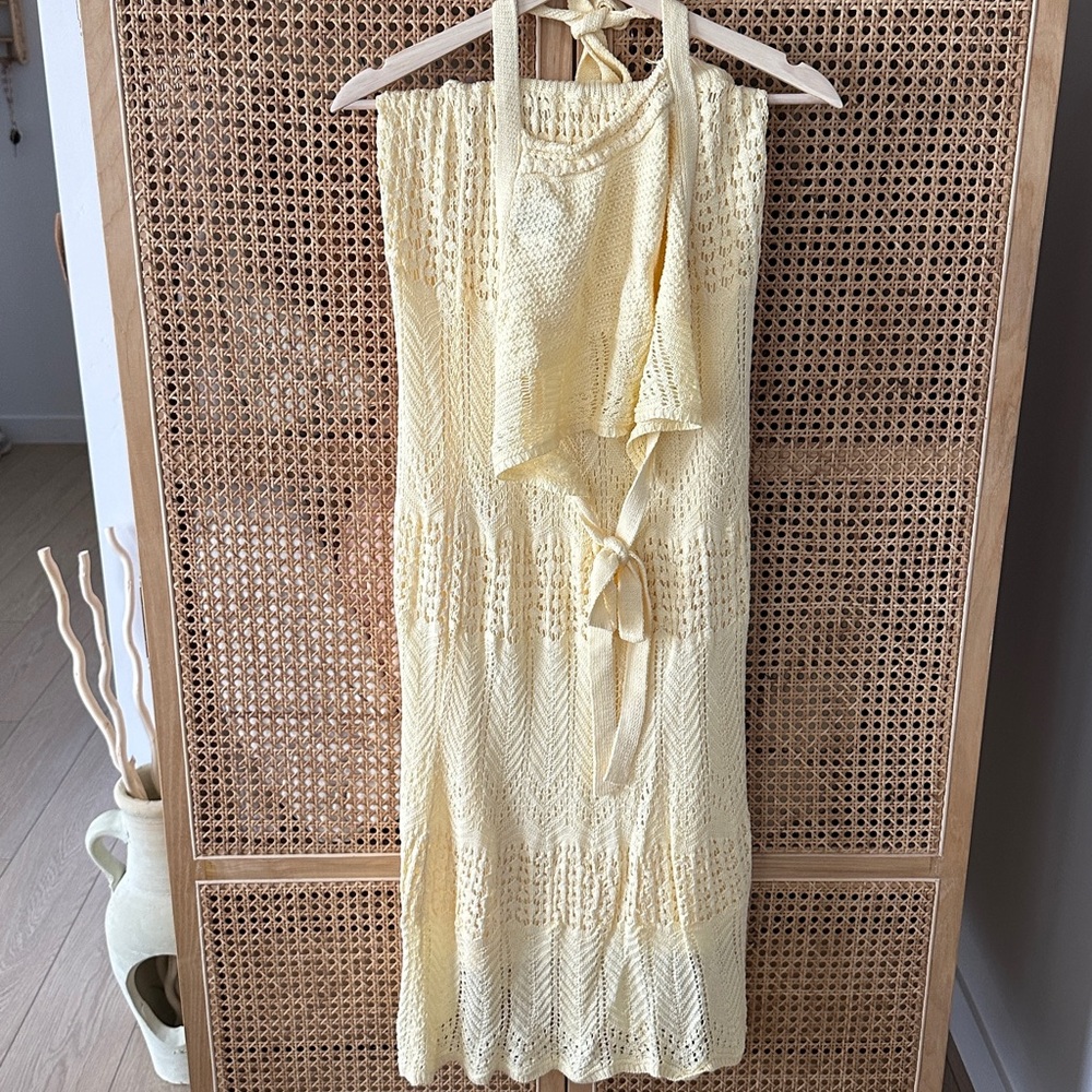 Princess Polly Sweater set Pastel Yellow